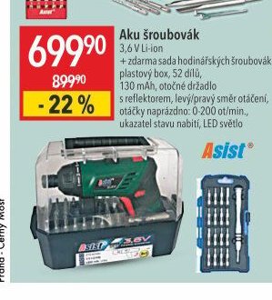 Aku šroubovák Asist