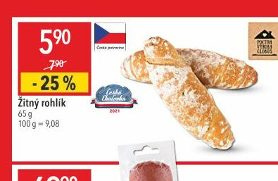 Žitný rohlík 65 g