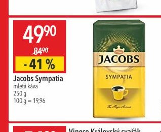 Jacobs Sympatia mletá káva 250 g