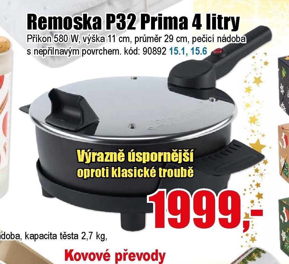 Remoska P32 Prima 4 litry