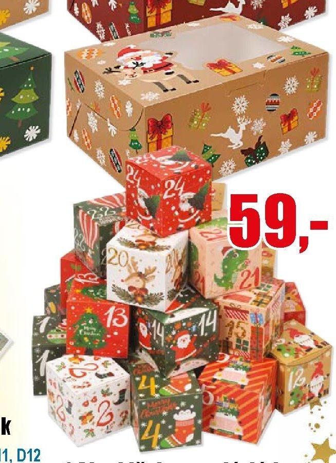 24 krabiček na malé dárky