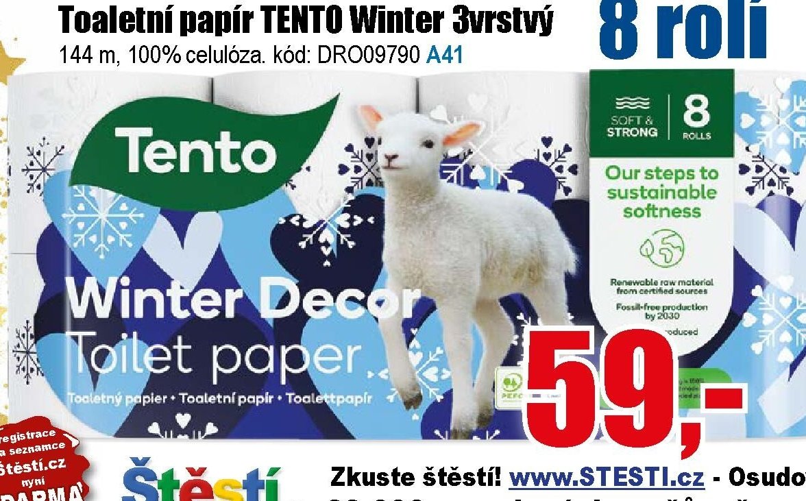 Toaletní papír TENTO Winter 3vrstvý