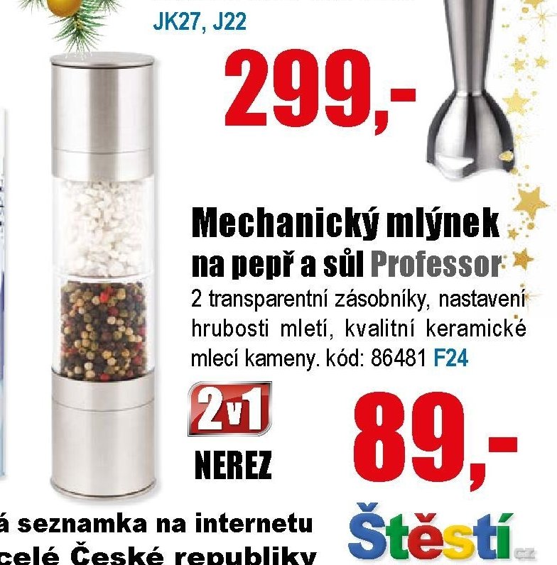 Mechanický mlýnek na pepř a sůl Professor