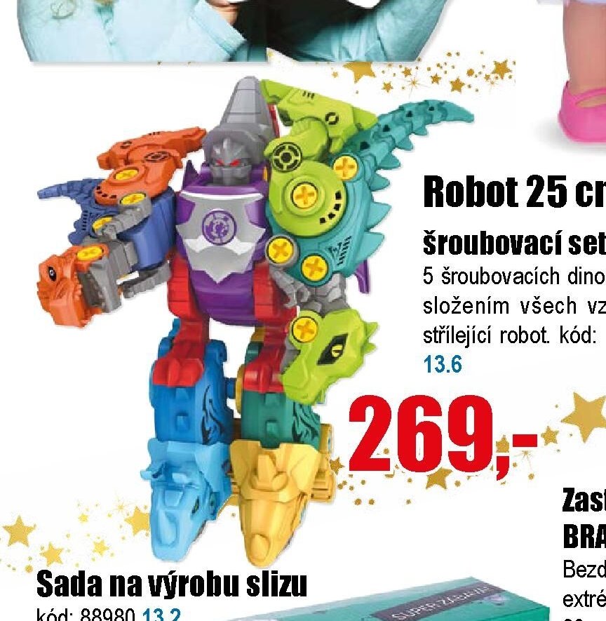 Robot 25 cm, šroubovací set 5v1