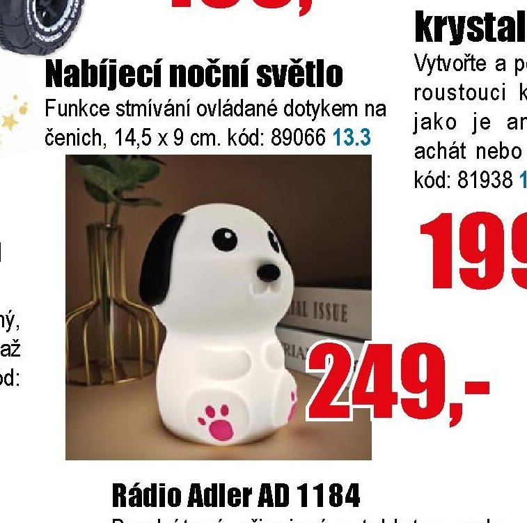 Nabíjecí noční světlo