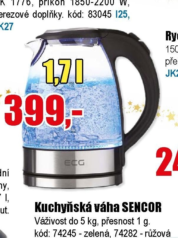 Nerezová rychlovarná konvice ECG