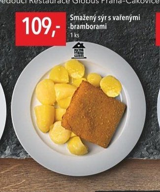 Smažený sýr s vařenými bramborami