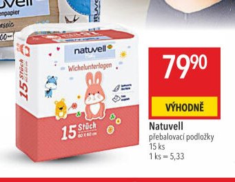 Natuvell přebalovací podložky