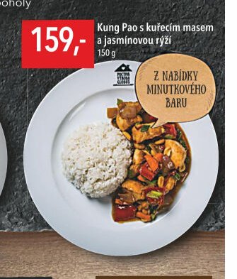 Kung Pao s kuřecím masem a jasmínovou rýží