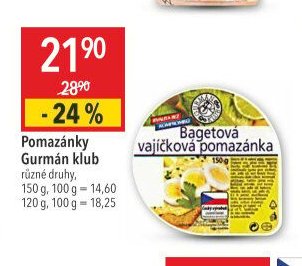 Pomazánky Gurmán klub