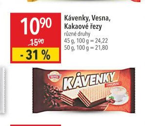 Kávenky, Vesna, Kakaové řezy