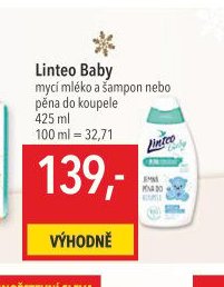 Linteo Baby mycí mléko a šampon nebo pěna do koupele