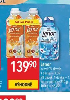 Lenor aviváž 74 dávek, 98 dávek, vonné perličky