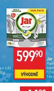 Jar Platinum kapsle do myčky 125 ks
