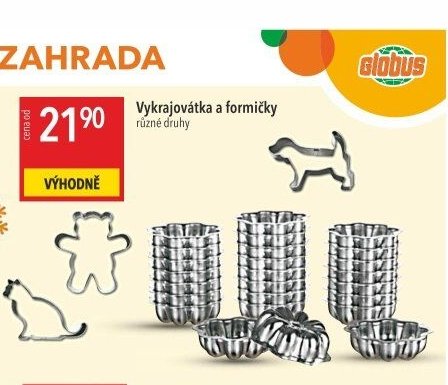 Vykrajovátka a formičky, různé druhy