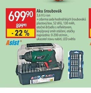 Aku šroubovák 3,6 V Li-ion