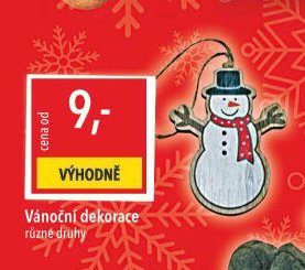 Vánoční dekorace různé druhy