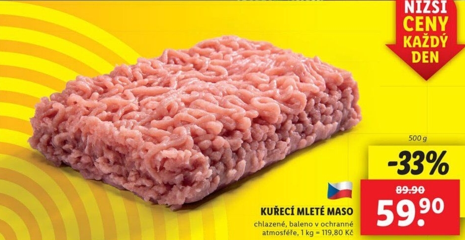 Maso mleté kuřecí