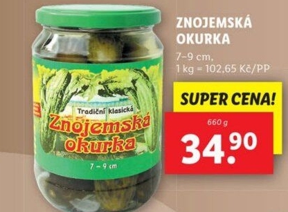Okurky Znojemská okurka