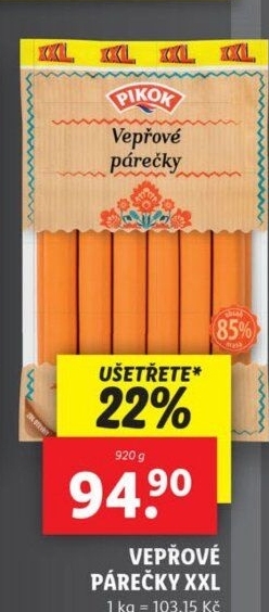 Párečky vepřové Pikok