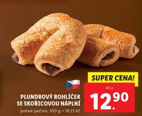 Plundrový rohlíček s náplní