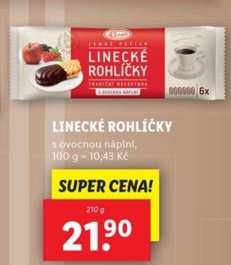 Rohlíčky linecké Klasa Pekárny a cukrárny Klatovy