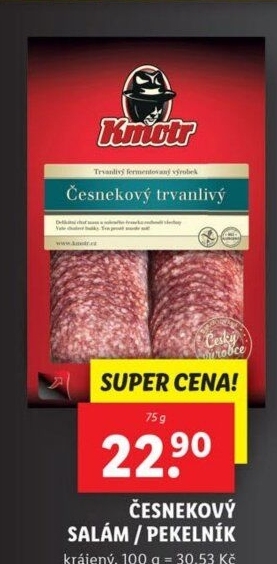 Salám česnekový Kmotr