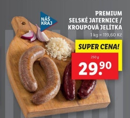 Selská jitrnice Premium Náš Kraj
