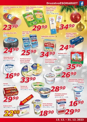 akční leták ESO MARKET 13.12.2023-31.12.2023