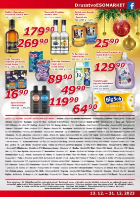 akční leták ESO MARKET 13.12.2023-31.12.2023