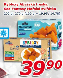 Aljašská treska obalovaná Rybloxy Family Fish