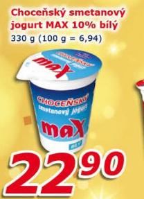Jogurt smetanový max bílý Choceňský