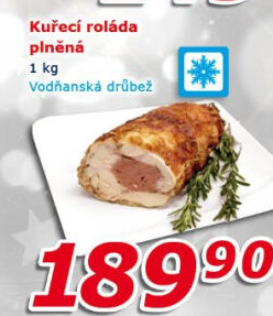 Kuřecí plněná roláda mražená Vodňanské kuře