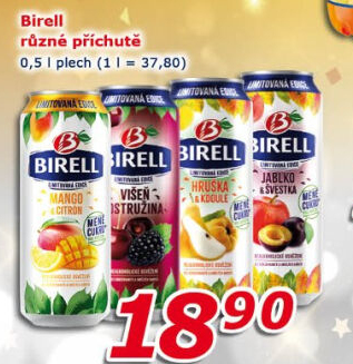 Nealkoholické pivo ochucené Birell