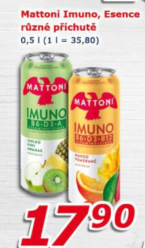 Ochucená voda Mattoni Imuno