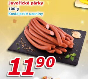 Párky javořické Kostelecké uzeniny