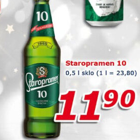 Pivo světlé výčepní 10° Staropramen