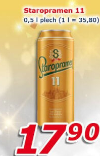 Pivo světlý ležák 11° Staropramen