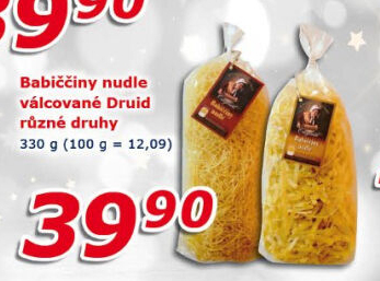 Polévkové nudle Babiččiny Druid