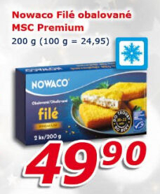 Rybí filé obalované mražené Premium Nowaco