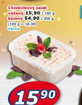 Salát chlebíčkový Váhala