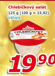 Salát chlebíčkový Váhala