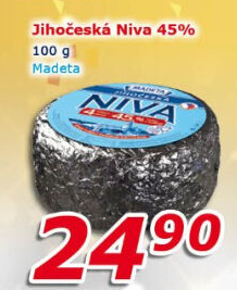 Sýr Niva Jihočeská 45% Madeta