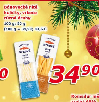 Sýrové nitě Bánovecké Milsy