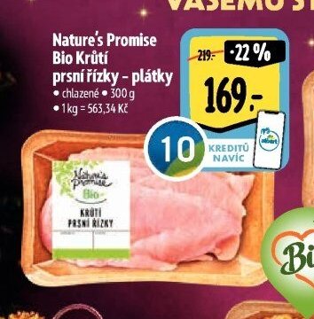 Nature's Promise Bio Krůtí prsní řízky - plátky