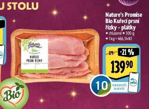 Nature's Promise Bio Kuřecí prsní řízky - plátky