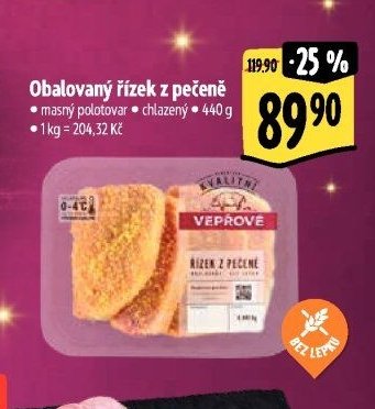 Obalovaný řízek z pečeně