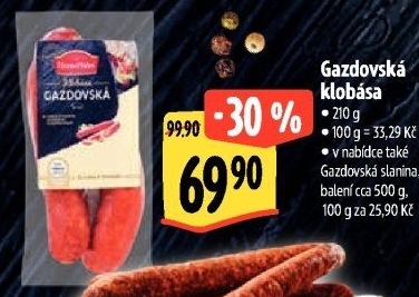 Klobása gazdovská Albertovo uzenářství