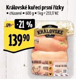 Kuřecí prsní řízky královské Premium Albert