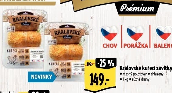 Kuřecí závitky královské Premium Albert